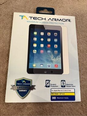 Tech Armor Clear Screen Protector for Apple iPad Mini/Mini 2/Mini 3 (2 Pack)